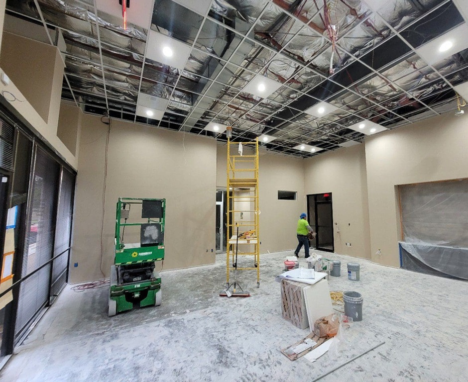 Commercial interior remodel and tenant improvement buildout