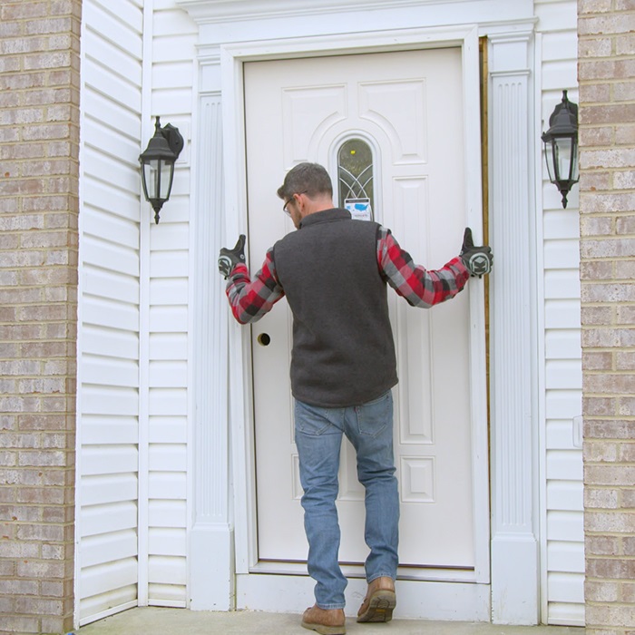 New door and opening work on a home addition