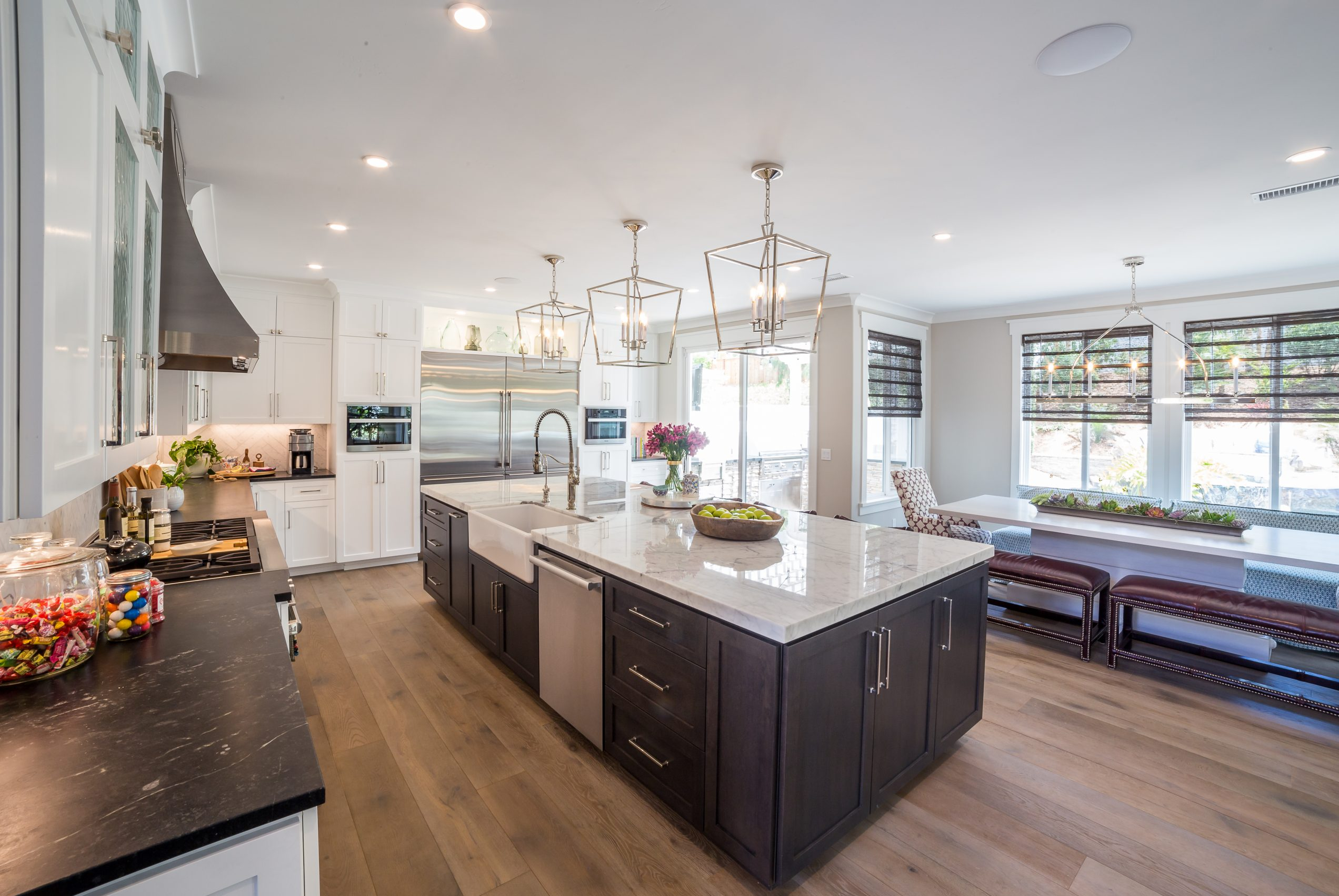 Custom kitchen island and cabinetry installation