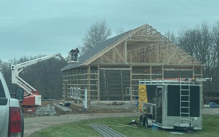 Post-frame building construction project in Citrus County, Florida