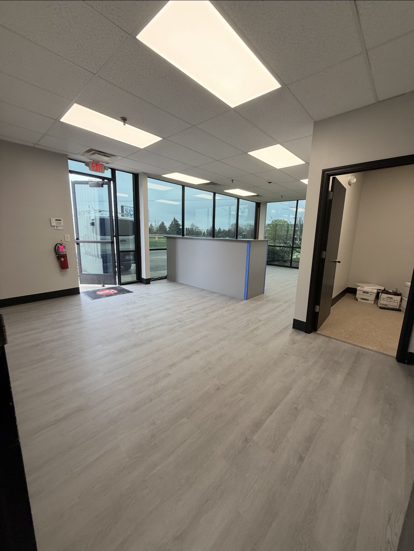 Large-scale commercial interior construction project