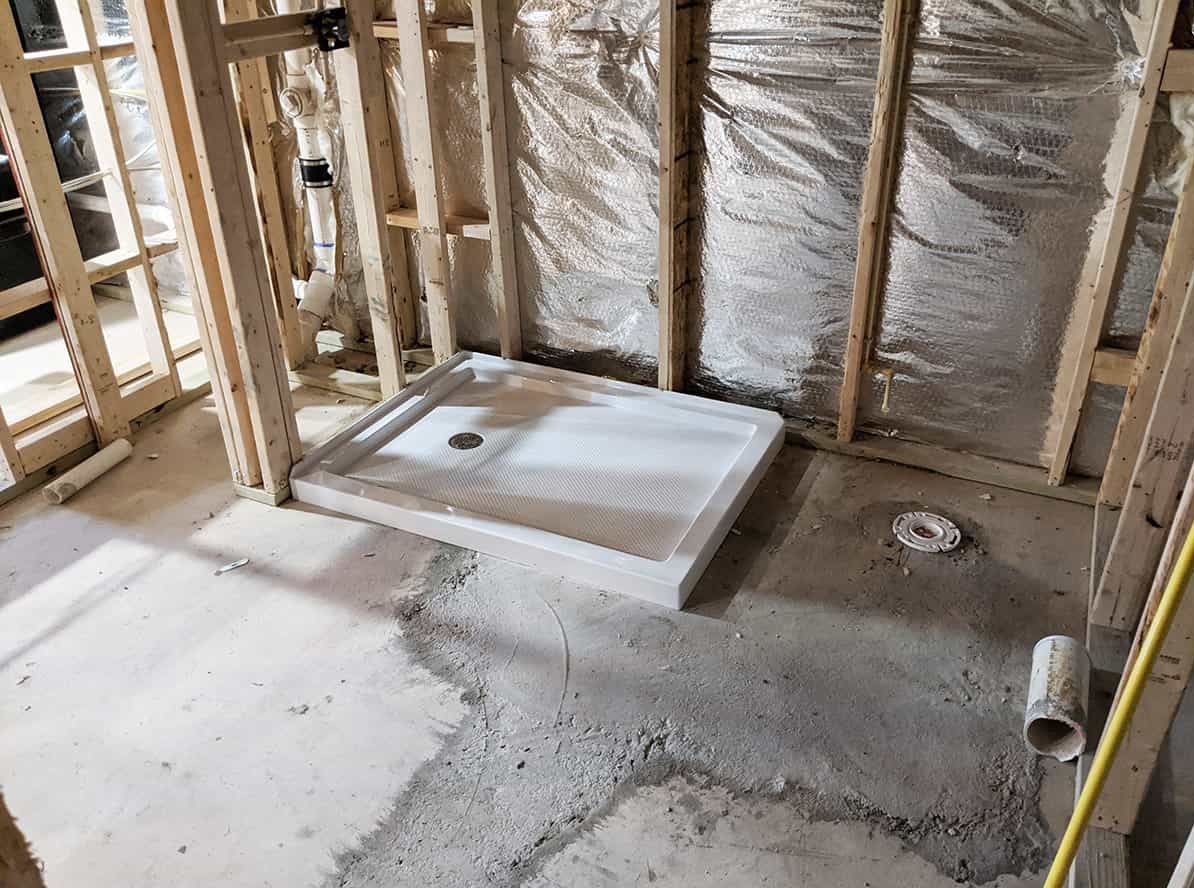 Coordinated rough-in work managed across multiple construction trades