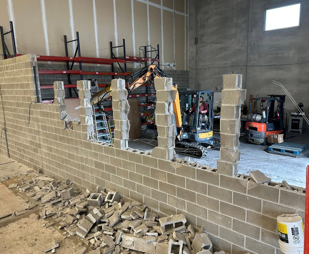 Interior drywall hanging and finishing on a remodeling project