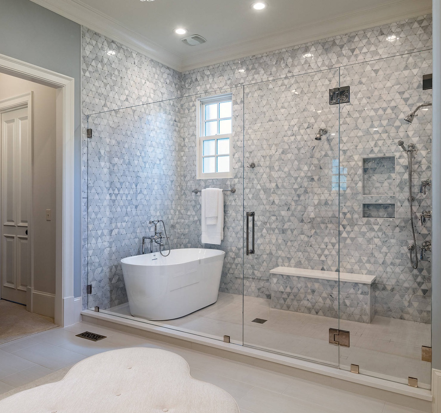 Waterproofed wet room shower installation